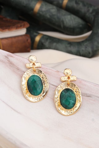 Boucles d'oreilles - Émeraude
