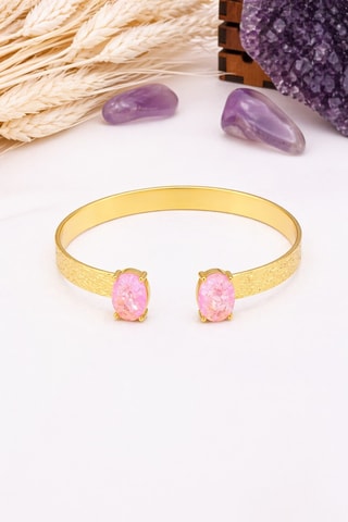 Jonc - Plaqué or jaune et zircons