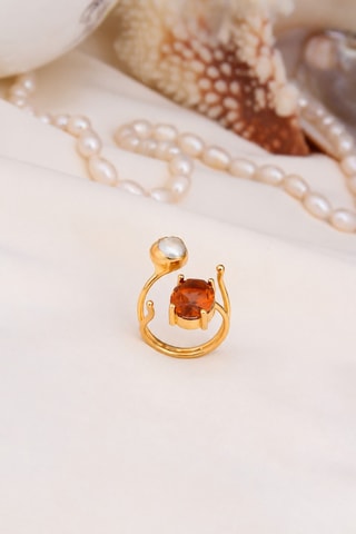 Bague - Plaqué or jaune et zultanite