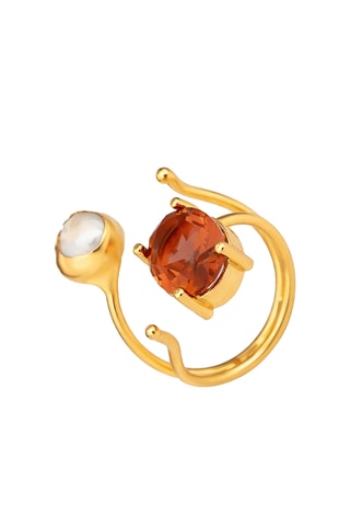 Bague - Plaqué or jaune et zultanite