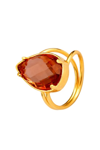 Bague - Plaqué or jaune et zultanite