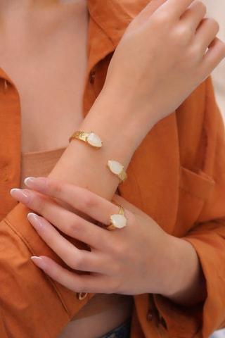 Parure - Plaqué or jaune et zircons