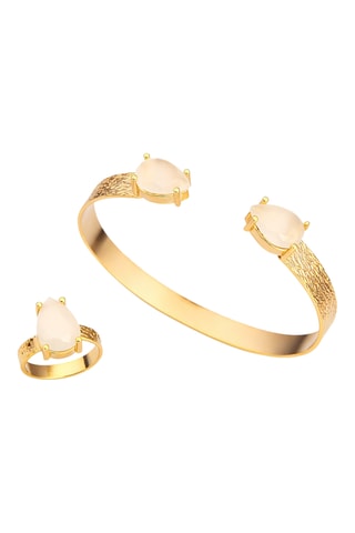 Parure - Plaqué or jaune et zircons