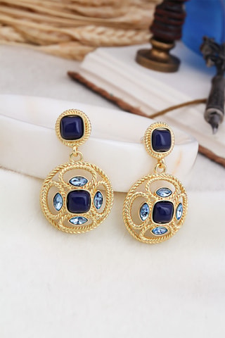 Boucles d’oreilles - Lapis-lazulis et zircons