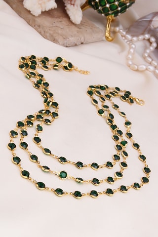 Collier 3 rangs - Vert