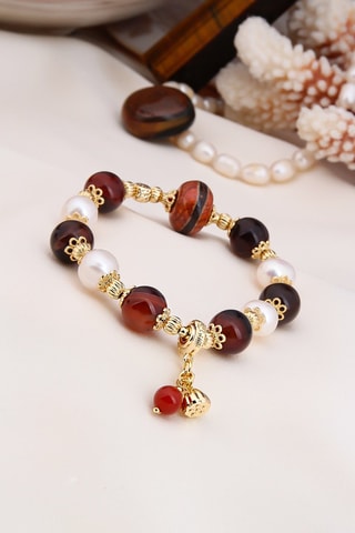 Bracelet - Agates et perles de culture