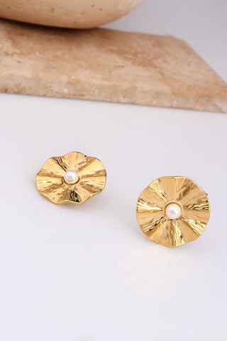 Boucles d’oreilles - Plaqué or jaune et perles de culture