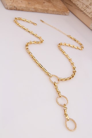 Collier - Plaqué or jaune et zircons
