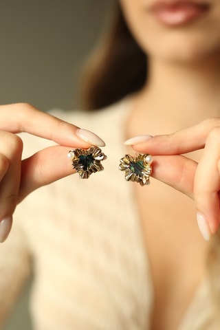 Boucles d’oreilles - Perles de culture et onyx