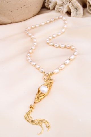Collier - Doré et blanc