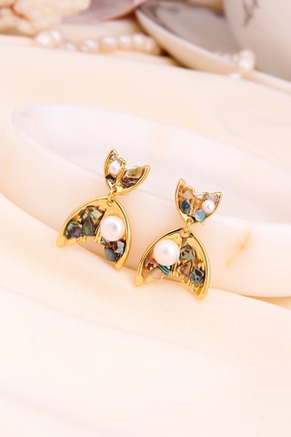 Boucles d’oreilles - Plaqué or jaune et zircons