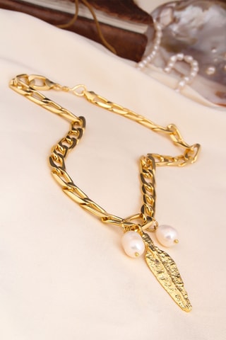 Collier - Plaqué or jaune et perles de culture