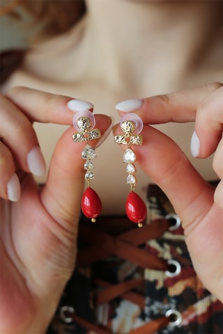 Boucles d'oreilles - Or et zircon