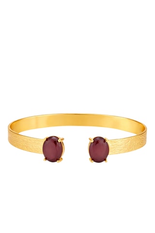 Jonc - Plaqué or jaune et zircons