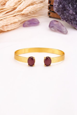 Jonc - Plaqué or jaune et zircons
