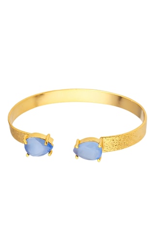 Jonc - Plaqué or jaune et zircons