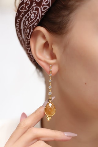 Boucles d'oreilles Citrines