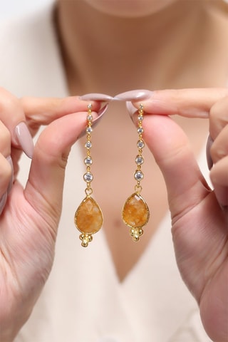 Boucles d'oreilles Citrines