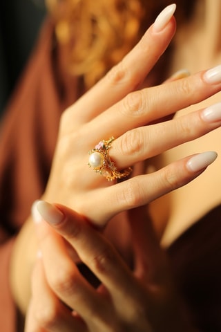 Bague réglable - Perle de culture