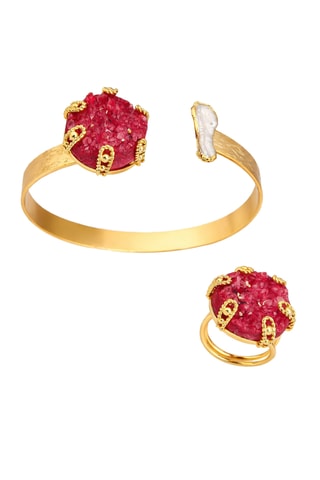 Parure - Perle de culture et quartz