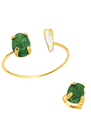 Parure - Perle de culture et quartz