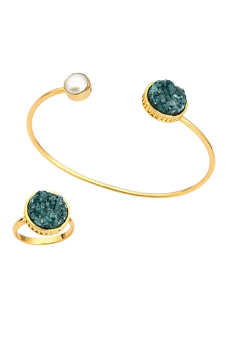 Parure - Perle de culture et quartz
