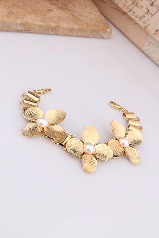 Bracelet - Plaqué or jaune et zircons
