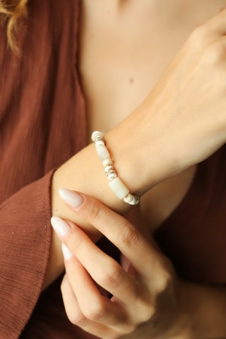 Bracelet - Plaqué or jaune et jaspes