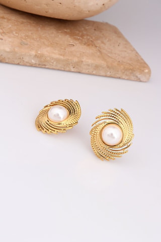 Boucles d’oreilles - Plaqué or jaune et perles de culture