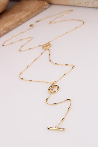 Collier - Plaqué or jaune et zircons