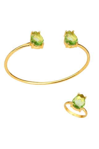 Parure - Doré et vert