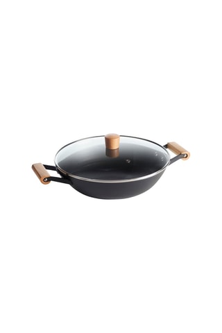 Wok en fonte d'acier - 30 cm