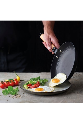 Wok en fonte d'acier - 30 cm