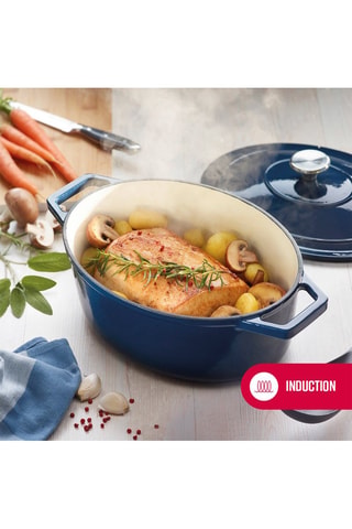 Cocotte ovale en fonte d'acier 30 cm - 4,7 l