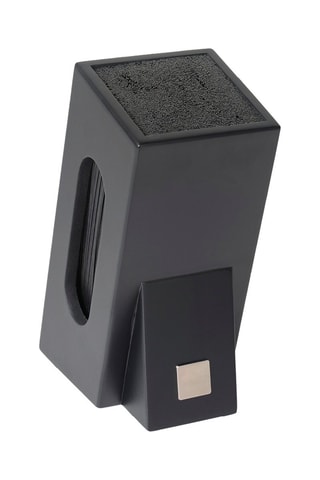 Bloc couteau en bois d'hévéa - Noir