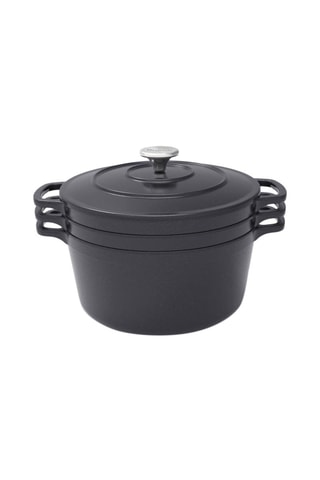 Trem de cozinha em alumínio fundido e proteções de silicone - 8 peças