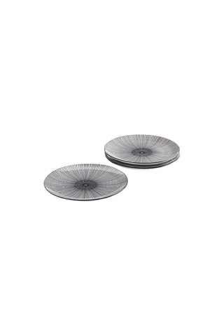4 pratos rasos em porcelana - 26,8 cm