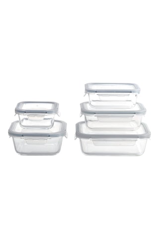 5 caixas de conservação - 0,32 l /0,8 l / 0,37 l / 0,64 l / 1,05 l