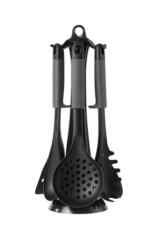 6 utensílios de cozinha com suporte