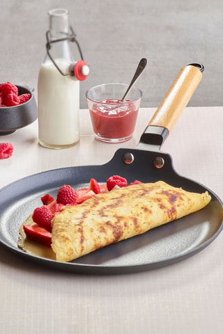 Poêle à crêpes en fonte revêtement céramique - 28 cm