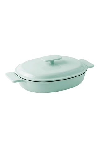 Cocotte ovale en fonte - 27 x 21 x 5,5 cm