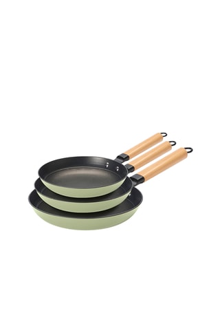 3 frigideiras de ferro fundido com revestimento cerâmica - 3 peças