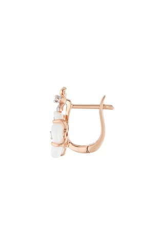 Boucles d'oreilles Floraisons - Or rose et diamants