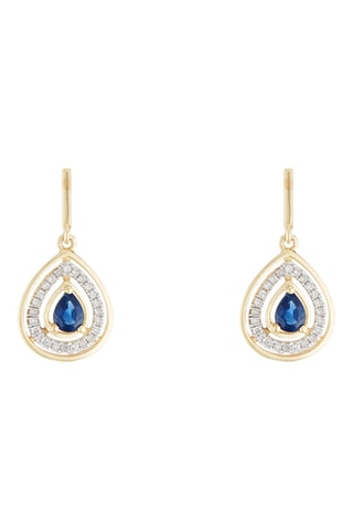 Boucles d'oreilles Océane - Or jaune, saphirs et diamants