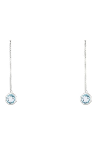 Boucles d'oreilles Cascade Azul - Or blanc et topazes