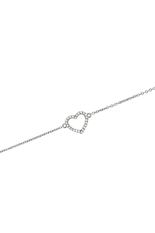 Bracelet Tu portes mon coeur - Or blanc et diamants
