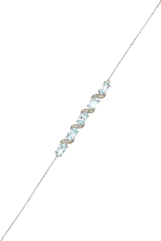 Bracelet Adelaide - Or blanc, diamants et topazes
