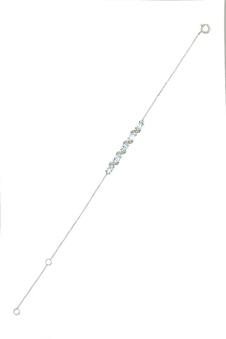 Bracelet Adelaide - Or blanc, diamants et topazes
