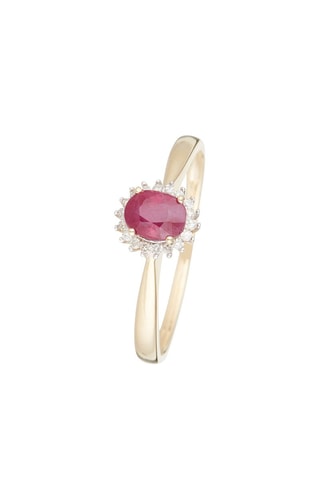 Bague Capiz - Or jaune, diamants et rubis