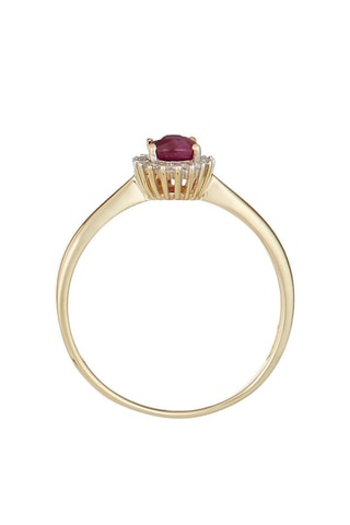 Bague Capiz - Or jaune, diamants et rubis
